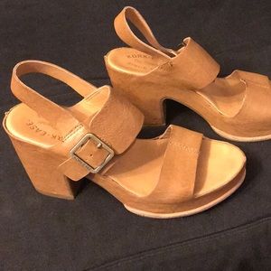 Kork Ease Leather Wedge Sandals
